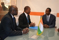 ITU Telecom World 2012 - Le président du Burkina Faso,  Blaise Compaoré a visité le Pavillon Ivoirien